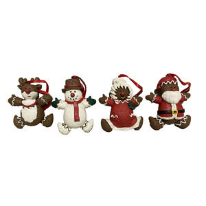 Vtg House of Lloyd Christmas Around The World Clay Ginger Nut Ornaments Set of 4